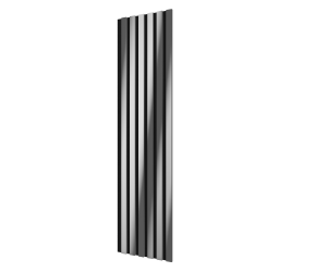 Комплект акуст.панелей, черный войлок, 1200х300х19мм, рейки ЭКОПОЛИМЕР, хром/2шт.