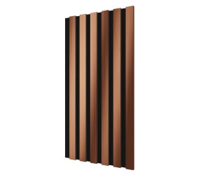 Комплект акуст.панелей, черный войлок, 600х300х19мм, рейки ЭКОПОЛИМЕР, красная медь/2шт.