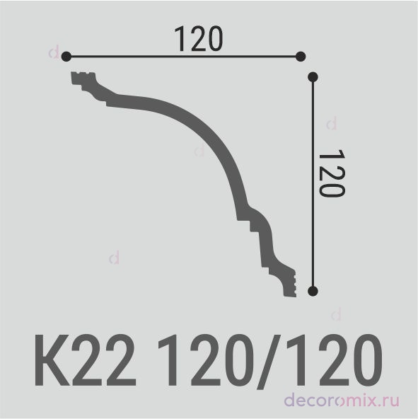 Карниз Bello-Deco XPS К 22 (120x120)