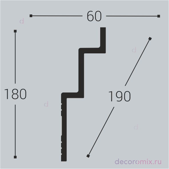 Карниз Bello-Deco XPS К 24 (180x60)