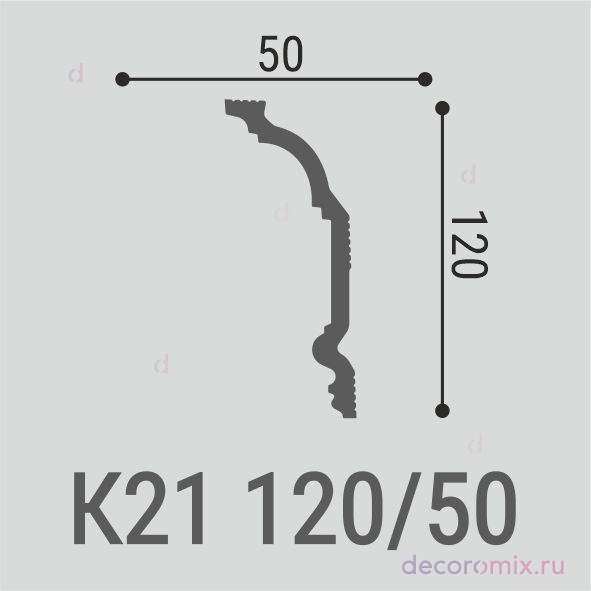 Карниз Bello-Deco XPS К 21 (120x50)