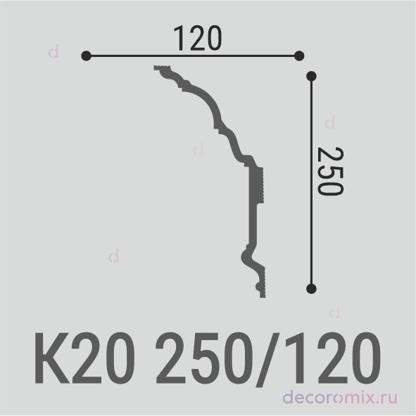 Карниз Bello-Deco XPS К 20 (250x120)
