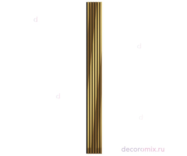 Комплект акуст.панелей, черный войлок, 3000х300х19мм, рейки ЭКОПОЛИМЕР, желтое золото/2шт.