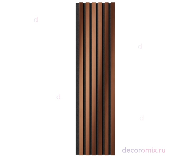 Комплект акуст.панелей, черный войлок, 1200х300х19мм, рейки ЭКОПОЛИМЕР, красная медь/2шт.