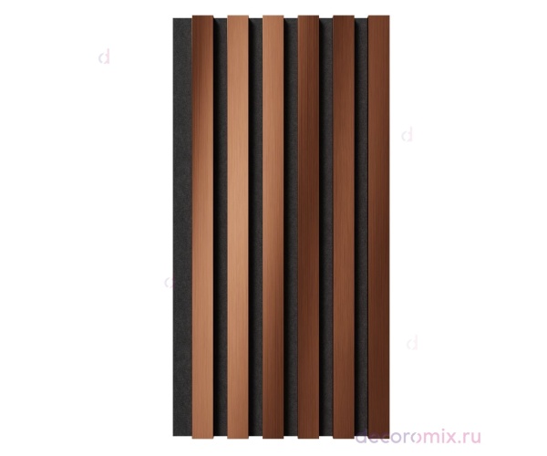 Комплект акуст.панелей, черный войлок, 600х300х19мм, рейки ЭКОПОЛИМЕР, красная медь/2шт.