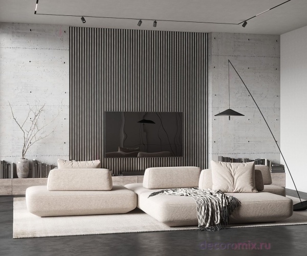 Комплект акуст.панелей, черный войлок, 3000х300х19мм, рейки ЭКОПОЛИМЕР, хром матовый/2шт.