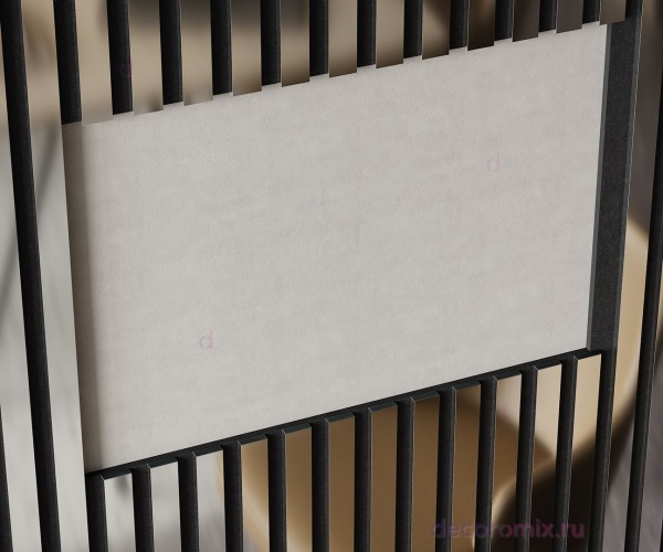 Комплект акуст.панелей, черный войлок, 3000х300х19мм, рейки ЭКОПОЛИМЕР, хром/2шт.