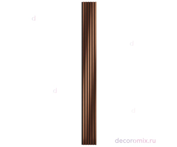 Комплект акуст.панелей, черный войлок, 3000х300х19мм, рейки ЭКОПОЛИМЕР, красная медь/2шт.