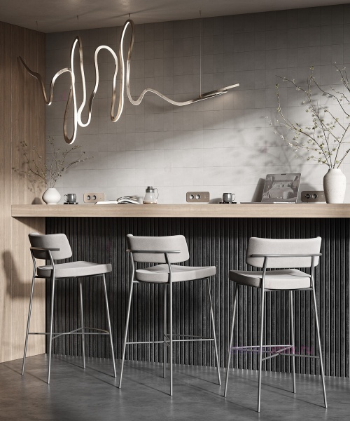 Акустическая панель, черный войлок, 2750х600х19мм, рейки МДФ дуб графит