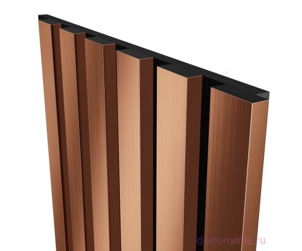 Комплект акуст.панелей, черный войлок, 600х300х19мм, рейки ЭКОПОЛИМЕР, красная медь/2шт.