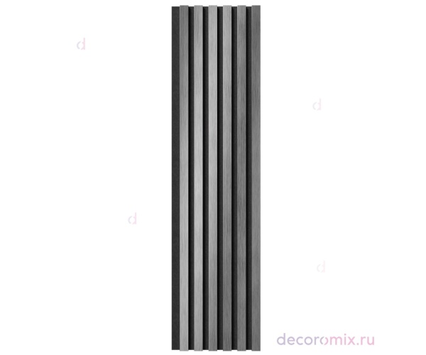 Комплект акуст.панелей, черный войлок, 1200х300х19мм, рейки ЭКОПОЛИМЕР, хром матовый/2шт.