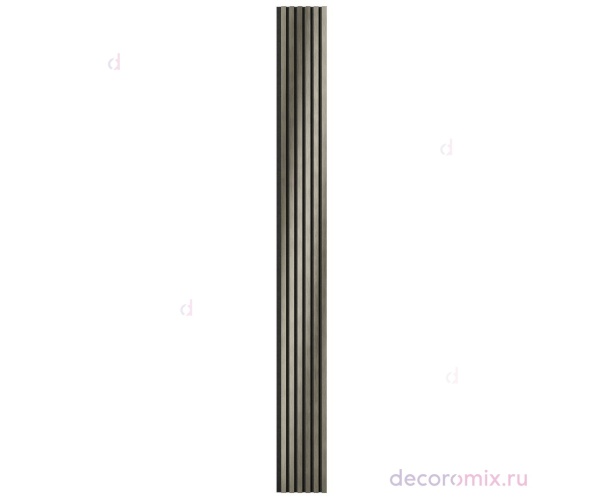 Комплект акуст.панелей, черный войлок, 3000х300х19мм, рейки ЭКОПОЛИМЕР, платина матовая/2шт.