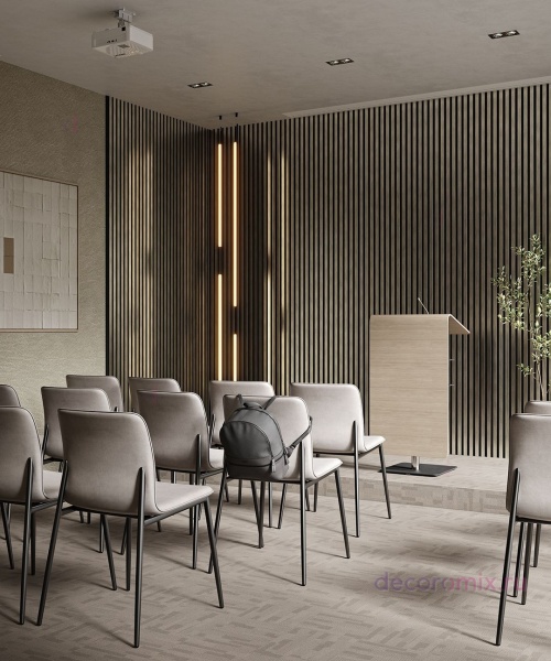 Комплект акуст.панелей, черный войлок, 600х300х19мм, рейки ЭКОПОЛИМЕР, платина матовая/2шт.