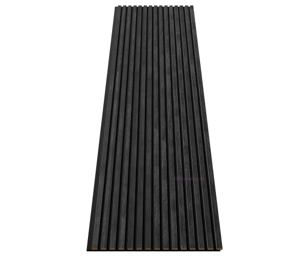 Акустическая панель, черный войлок, 2750х600х19мм, рейки МДФ дуб графит