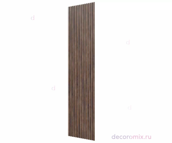 Акустическая панель, серый войлок, 2750х600х19мм, рейки МДФ дуб барон темный