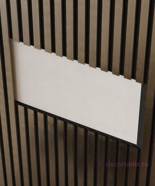 Комплект акуст.панелей, черный войлок, 600х300х19мм, рейки ЭКОПОЛИМЕР, шампань/2шт.